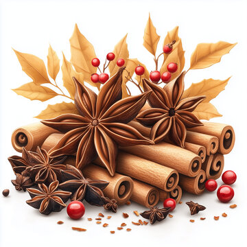 zimt, anis, gew&uuml;rz, essen, braun, gestirn, weihnacht, gl&uuml;hwein, weihnachten, gew&uuml;rz, baton, praline, zutat, sternanis, dekoration, s&uuml;ss, dessert, aroma, aromate, kaffee, close up, isoliert, makro, gew