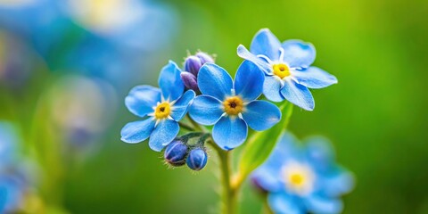 Water forget me not flowers in forced perspective