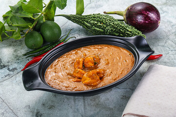 Indian cuisine - Masala with prawn