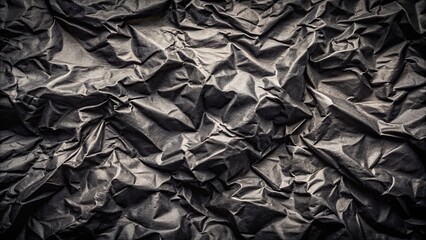 Abstract Dark Crumpled Texture A Canvas of Shadows and Wrinkles