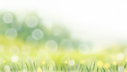 Obraz premium Watercolor landscape background illustration of a bright meadow