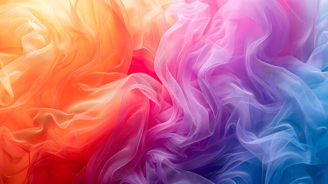 Painterly colorful tulle texture