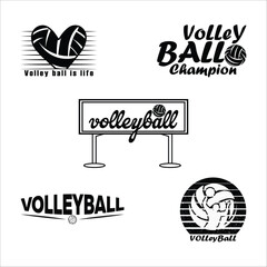 Volleyball Typography Logo Design volleyball bundle logo design bundle