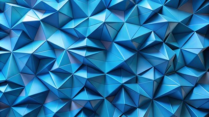 Fototapeta premium Abstract Geometric Pattern of Interlocking Triangles in Vibrant Azure Hues