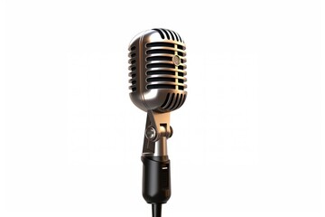 Microphone white background performance technology.