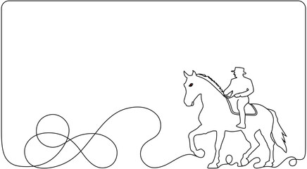 illustration of a confident horseman ready to intimidate his enemies

