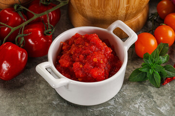 Fresh tomato puree pasta sauce