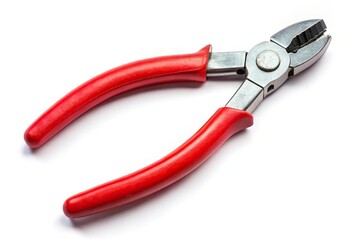Fototapeta premium Silhouette wire cutter or flush nippers isolated on a white background