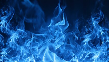 Obraz premium 青い炎. Blue Flames. AI generated.