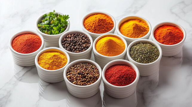 gew&uuml;rz, essen, pfeffer, gew&uuml;rz, curry, paprika, mehl, w&uuml;rze, gew&uuml;rze, kochen, zutat, rot, chiles, sch&uuml;ssel, w&uuml;rzig, saat, absatzmarkt, kochen, zimt, indie, wei&szlig;, isoliert, kreuzk&uuml;mmel, gew&uuml;rze, korian