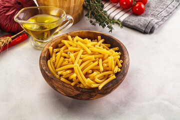 Italian pasta Maccherony for cooking