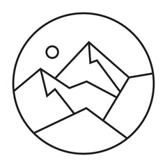 Geometric Mountain Icon