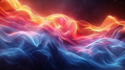 Fototapeta premium Abstract Swirling Colors with Glittering Particles