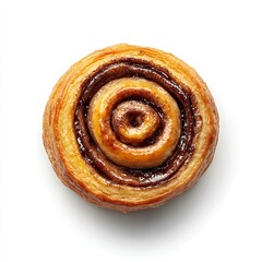 Fototapeta premium Cinnamon roll with powdered sugar topping.