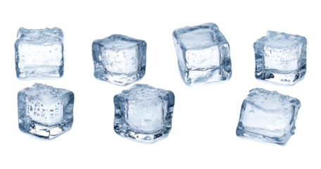 ice cubes isolated on white