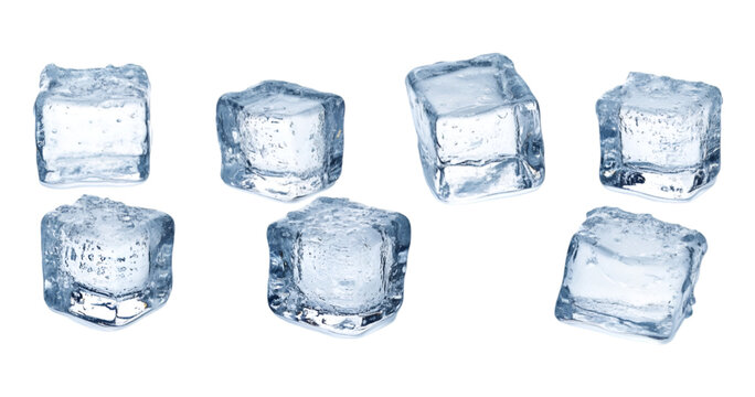 ice cubes isolated on white