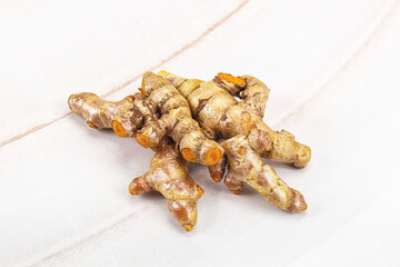 Fresh young Tumeric root heap