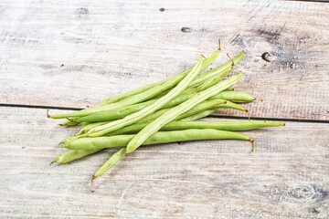 Raw fresh young green bean