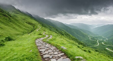 Image of a road against a background of nature