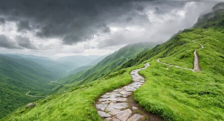 Image of a road against a background of nature