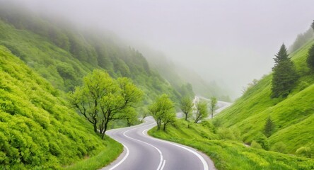 Image of a road in nature