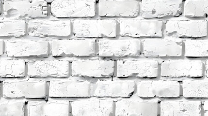 Fototapeta premium Vector white brick wall seamless texture. Abstract architecture and loft interior, background