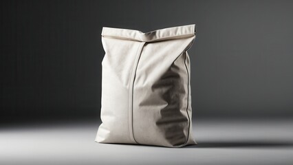 Photorealistic cement bag mockup, great for showcasing branding and packaging designs in a realistic, industrial setting.