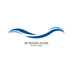 Water Wave symbol and icon Logo Template vector