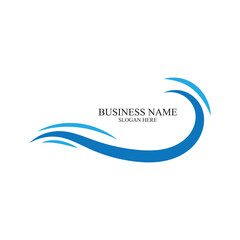 Water Wave symbol and icon Logo Template vector