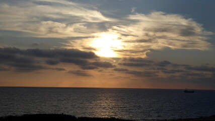 Beautiful sundown over the ocean