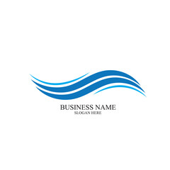 Water Wave symbol and icon Logo Template vector