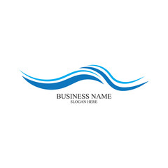 Water Wave symbol and icon Logo Template vector