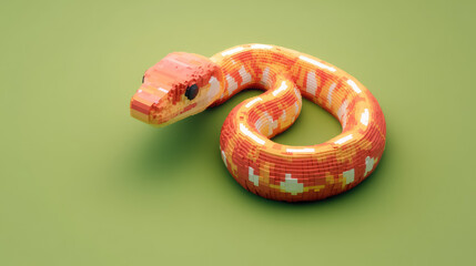 Obraz premium Snake, New Year, 2025, celebratory, new, cute, character, Japanese anime