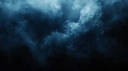 Dark swirling mist in blue tones with a mysterious atmosphere