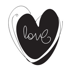 Love heart symbol icon. Valentine heart icon. Love illustration. Heart isolated on white background 