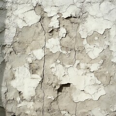 Obraz premium Close-up of weathered, peeling paint on an old wall displaying an abstract texture.