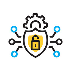 Obraz premium Vector multicolor icon for Cyber security