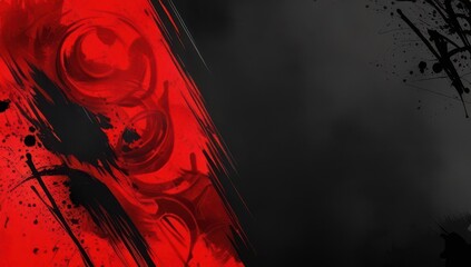 abstract red and black grunge background with some smooth lines in it