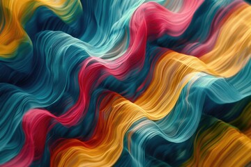 Fototapeta premium A detailed view of a vibrant textile with diverse colors and patterns