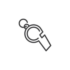 Firefighter's Whistle line icon