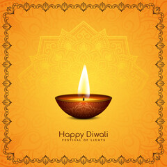 Decorative Happy Diwali Indian cultural festival classic background