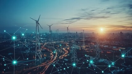 Grid modernization: Electrical engineers upgrading a power grid for renewable integration