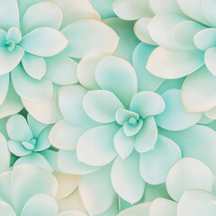 Elegant succulent pattern for nature-inspired design and decor