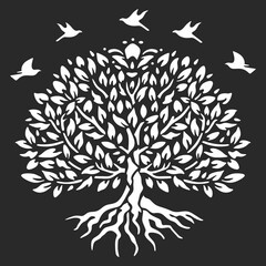 Harmony Tree with Flying Birds