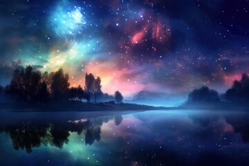 Galaxy background landscape outdoors nature.