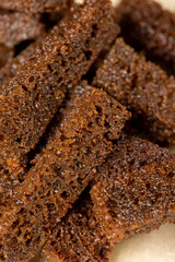 rye bread crackers are crispy on the outside and soft on the inside