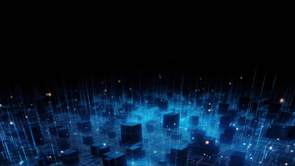 Obraz premium Technology abstract blue architecture.