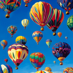 Fototapeta premium hot air balloons, Hot Air Balloon Festival | Colorful Hot Air Balloons
