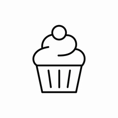 muffin cupcake icon sign vector