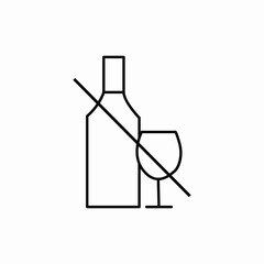 no alcohol prohibited icon sign vector